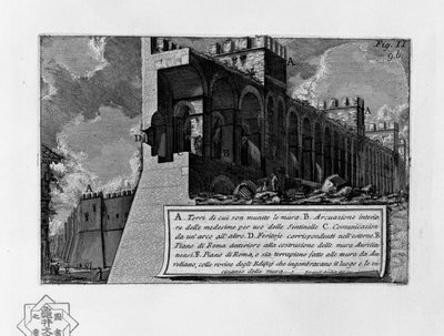 Aurelianische Mauern von Giovanni Battista Piranesi